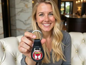 Personalised Leather Keychain Lavish Grade Drift S